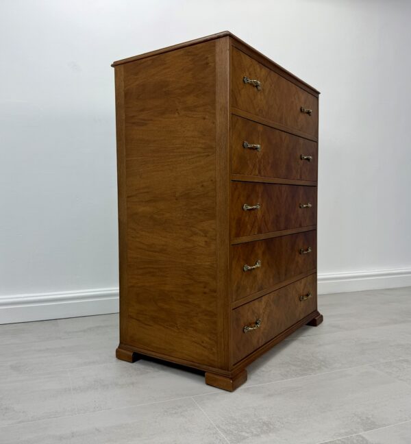 Art Deco Walnut Chest Of Drawers - Image 6