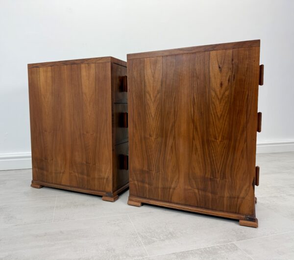 Art Deco Walnut Bedside Tables - Image 5