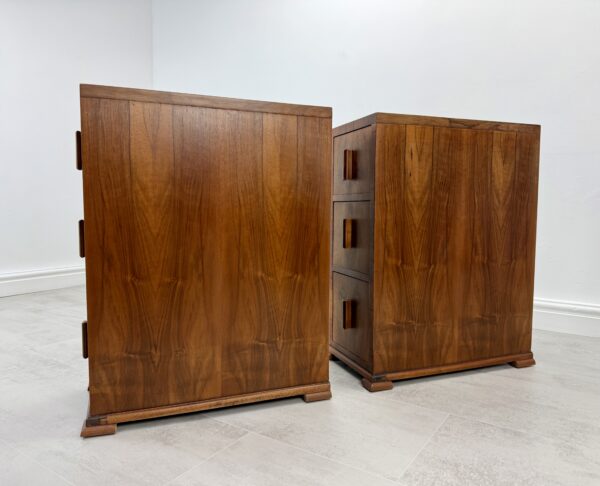 Art Deco Walnut Bedside Tables - Image 6