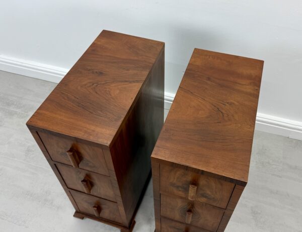 Art Deco Walnut Bedside Tables - Image 7