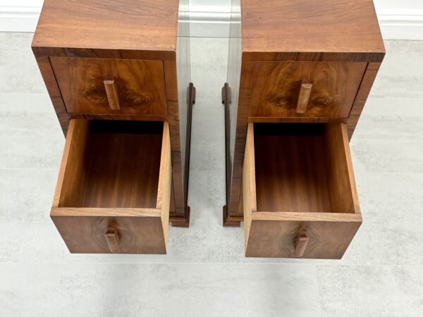 Art Deco Walnut Bedside Tables - Image 10