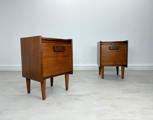 Pair of Mid Century Teak Bedside Tables